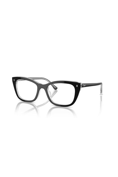 Ray-Ban Ray Ban Vista Woman Square Eyeglasses- Rb 5433 - Lense Size:52mm - Black On Transparent
