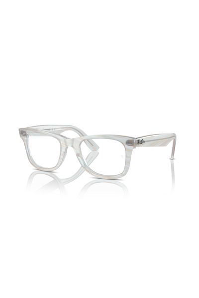 Ray-Ban Glasses Frame Model O;rb;4340v, 50, 8382 Photo Striped Light Blue For Unisex