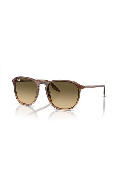 Ray-Ban Ray Ban Unisex Square Sunglasses- Rb 2203 - Lense Size:55mm - Striped Brown Gradient Green