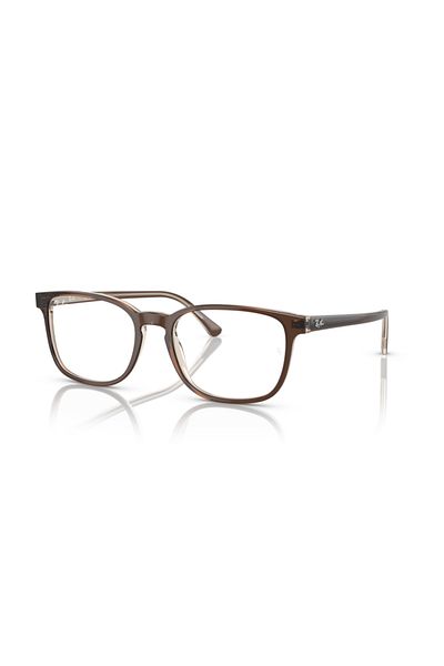 Ray-Ban Ray Ban Vista Unisex Square Eyeglasses- Rb 5418 - Lense Size:54mm - Brown On Transp. Light Brown