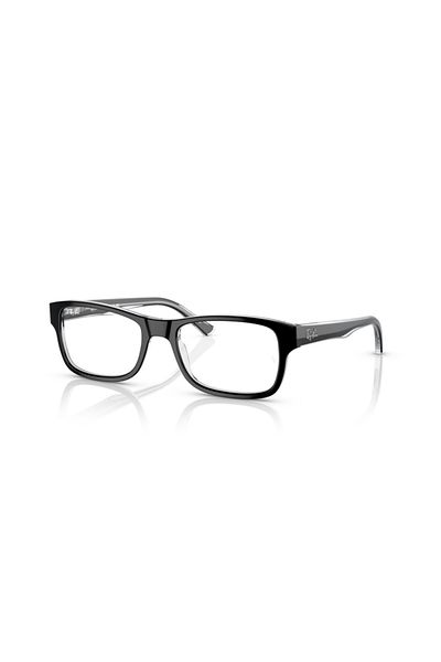 Ray-Ban Ray Ban Vista Unisex Square Eyeglasses- Rb 5268 - Lense Size:52mm - Black On Transparent