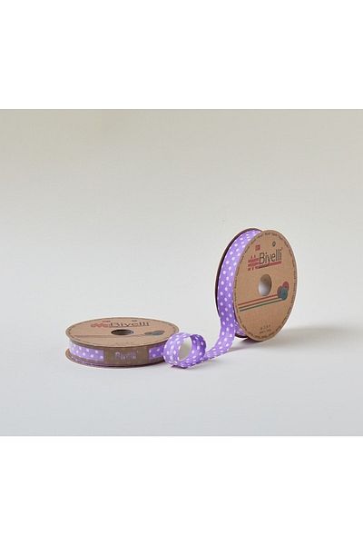 shop Piping Large Polka Dot Folded A18 Purple 2 cm 25 Meters 65% Cotton 35% Polyester