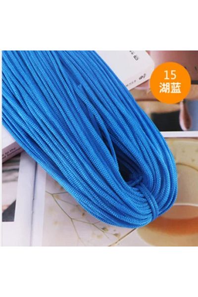 Choice 1 قطعة 15 200 متر/مجموعة 3 مم خيط نايلون ملون خط كروشيه مجوف مكرميه سوار منسوج يدويًا