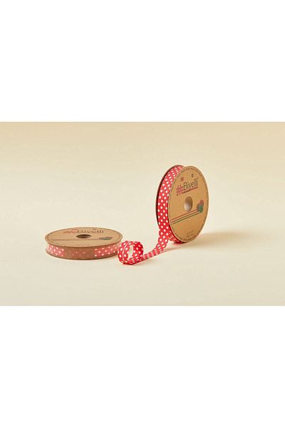 shop Piping Large Polka Dot Layered A17 Red 2 cm 25 Meters 65% Cotton 35% Polyester