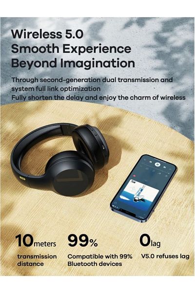 Remax Headphones,Elegant Streamlined Adjustable Design,Pure Sound,Bluetooth 5