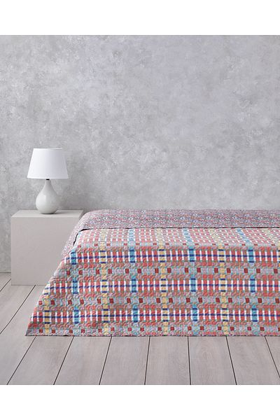 English Home Husă multifuncțională King Size 240x220 cm Red Ruby Blossom