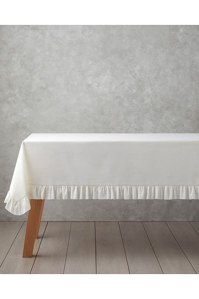English Home Cream Colored Fluor Pura Polyester Table Cloth 150X200 cm