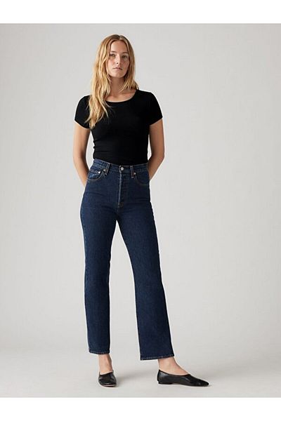 Levi's Ribcage Straight Ankle Γυναικείο Jean Παντελόνι - Salsa Dark Stone