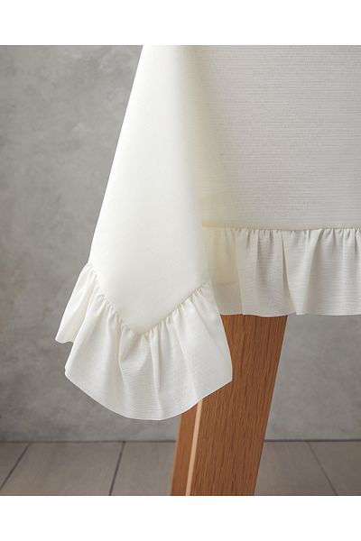 English Home Cream Colored Fluor Pura Polyester Table Cloth 150X200 cm