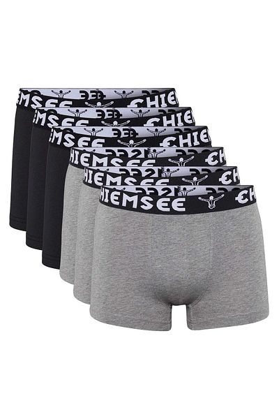 Chiemsee Herren Boxershorts, 6er Pack - Shorts, Logobund, einfarbig
