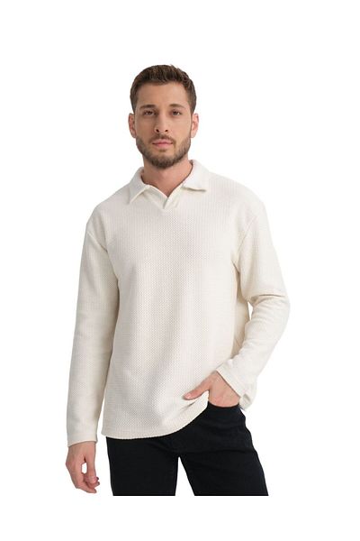 Store 100% Cotton Men's Shirt Collar Sweatshirt