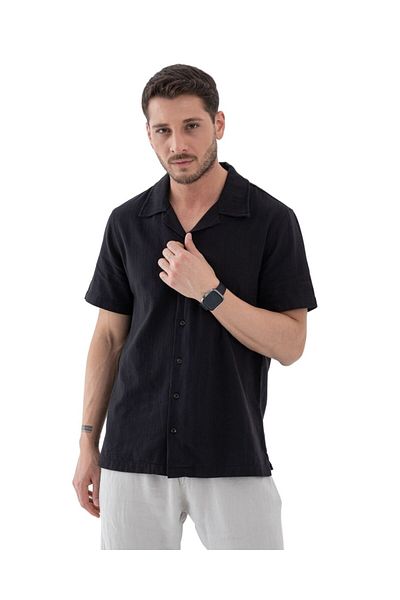 Store Men's 100% Cotton Short Sleeve Shirt - Comfortable and Stylish Design, Summer Fashion