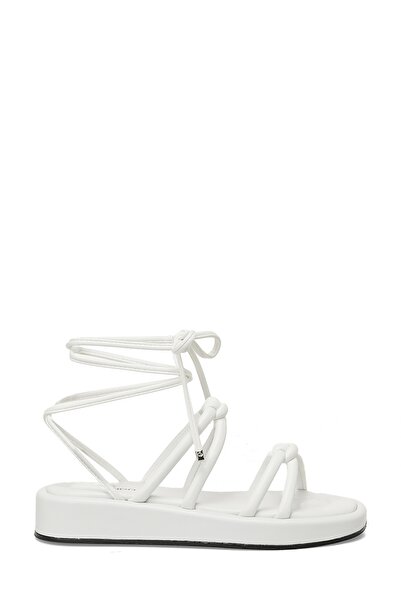 Butigo 25S-280 5FX Beyaz Kadın Düz Sandalet