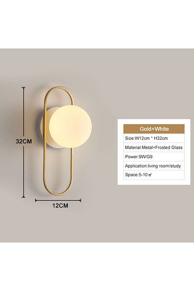 Choice Cool White A White Gold 9w Interior LED Wall Lamps Wall Lights with G9 Bulb for Bedroom Black Gold