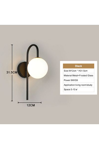 Choice Warm White C Black 9w Interior LED Wall Lamps Wall Lights with G9 Bulb for Bedroom Black Gold  LED W