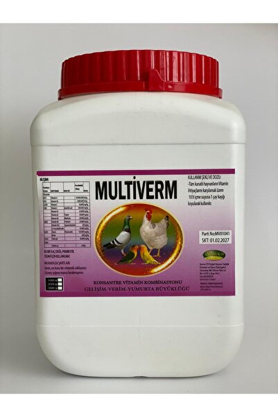 VERMX TR Multiverm 1 kg - Yumurta Verimini Artırıcı - Gelişim Hızlandırıcı Vi...