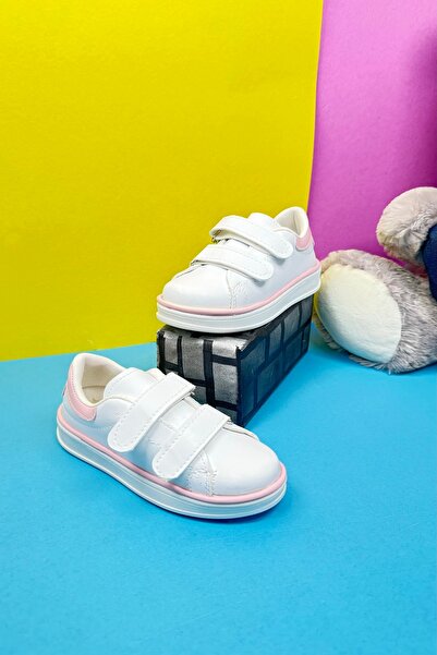 Nstil Lightweight and Comfortable Powder Sneaker for Boys and Girls - Thick Sole 525Pf with Velcro Stitching Detail