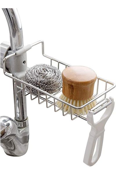 COOYA Sponge Holder, Stainless Steel, Kitchen Sink Organizer, Sink Caddy