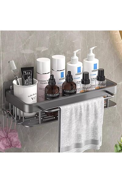 COOYA Sponge Rack for Kitchen Sink, Wall Mounted Self-Adhesive Sponge Rack for Bathroom Kitchen(Grey)