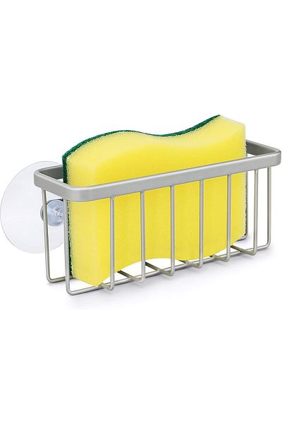 COOYA Sponge Rack, Sponge Holder for Kitchen Sink, Mat Silver, Metal, Drying Rack