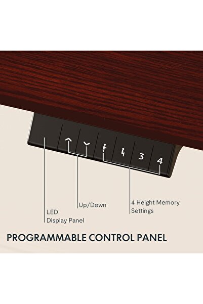 Mahmayi FlexiSpot Modern Adjustable Standing Desk Ergonomic 150x60 cm - MIH Mahogany