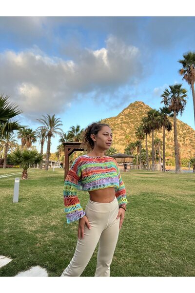 Natureflect El Örgüsü Crop Top