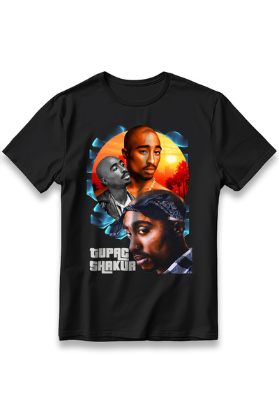 EZG Business Μπλουζάκι Tupac Shakur AI με στάμπα, Oversize Unisex, 100% βαμβα...