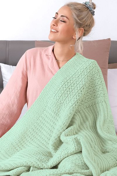 DALİSA Rebecca Knitwear Knitted Soft Bedspread, Seat Cover