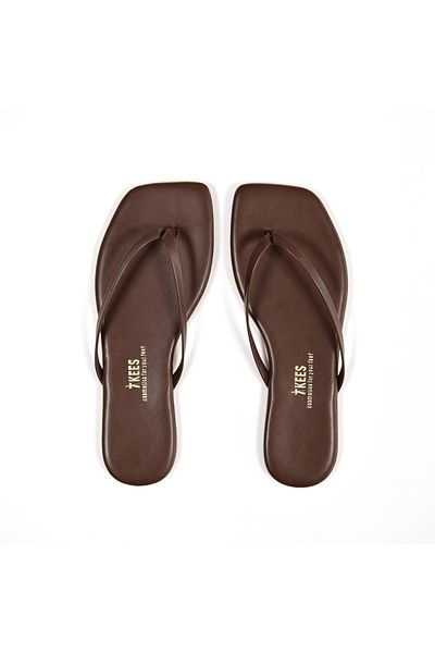 Tkees Women's Brown Square Toe Daily Stylish Slippers