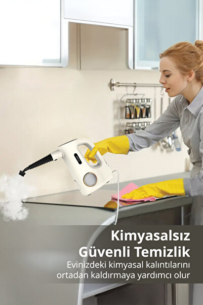 Kiwi Ksc-4214 Dijital Göstergeli Ekstra Uzatma Borulu Buharlı Temizleyici - Buharlı Temizlik Makinesi