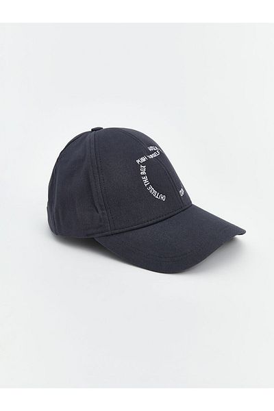 LC Waikiki Lcw Eco Navy Blue Text Embroidered Men's Cap Hat