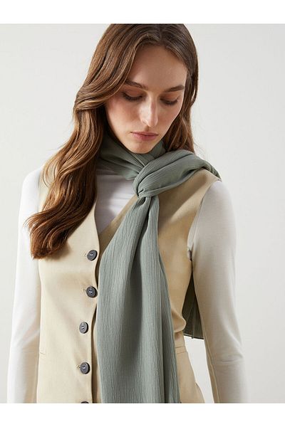 LC Waikiki Matte Green Basic Women's Shawl