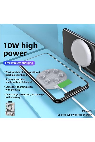 COOYA Magnetic Wireless Charger,10W Fast Charging Pad,6 Suction Cups,Charger Fit for Iphone and Android