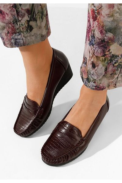 B T Shoes Women's Eligia platform loafers in dark grey