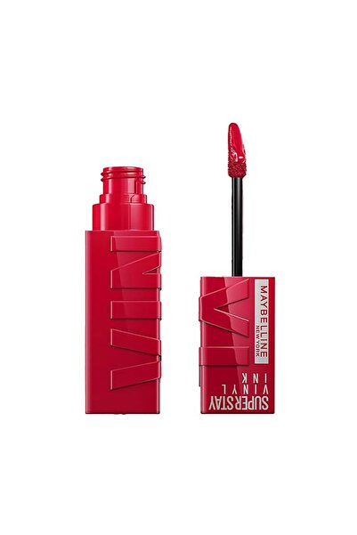 Maybelline New York حبر فينيل 50 Wicked Super Stay - أحمر شفاه لامع، سائل يدوم طويلاً