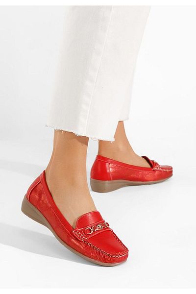 B T Shoes Women's red Lerisea loafers