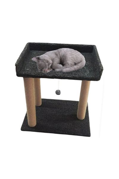 Nursoft Cat Scratcher with Terrace and Sleeping Pompom