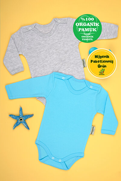 bebetospik بدلة قطعة واحدة من القطن بأكمام طويلة