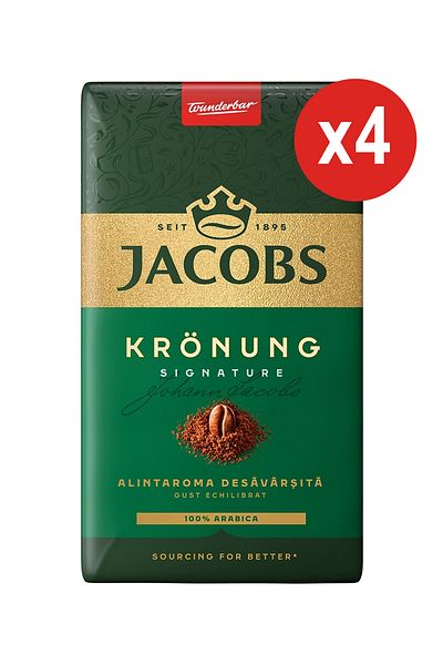 Jacobs Cafea macinata, Jacobs Kronung Alintaroma, 250 g X 4 buc