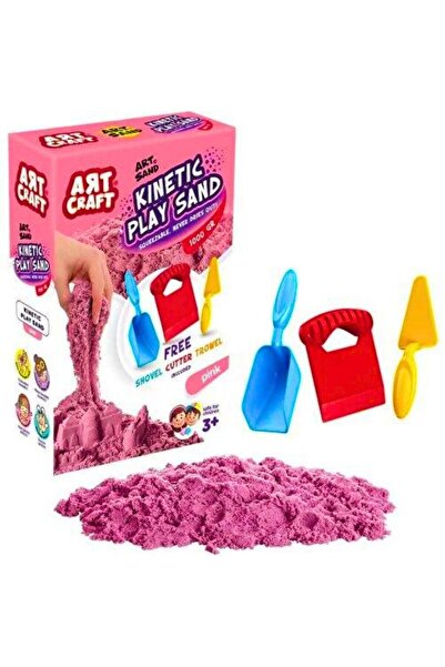 DEDE Pink Kinetic Play Sand with Accessories 1000 Gr