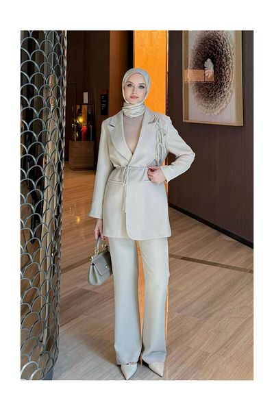 FUSHYA Διπλό κοστούμι Blazer με δεμένο look