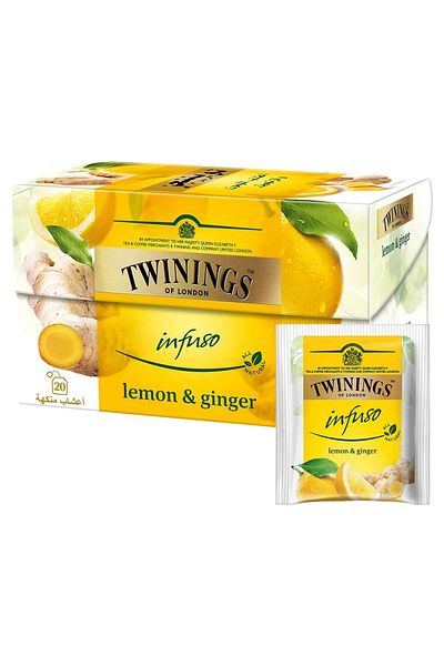 Twinings Infuso Lemon & Ginger Glass Tea Bag 20 Pieces