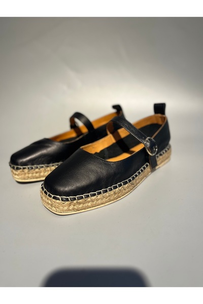 Butik Noble Shoes Genuine Leather Women Espadrilles Ballet