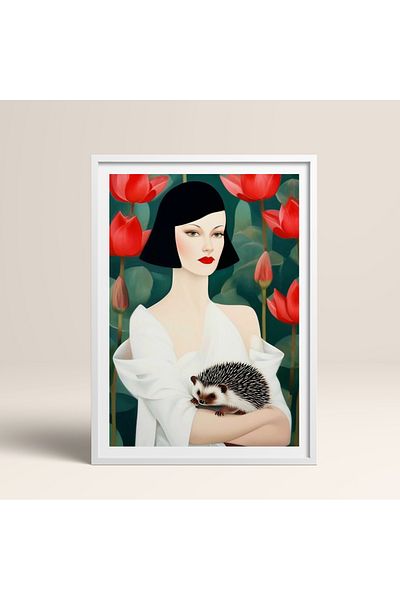 HOMEPACK Single Wooden Framed Painting One Piece Poster Painting Tk/1071