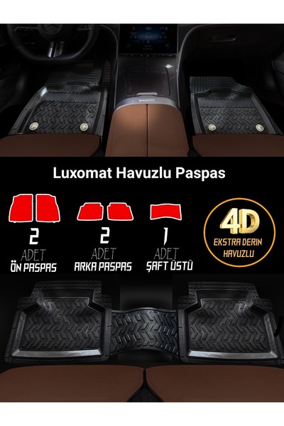 YILAPJANT HAVUZLU PASPAS OTO PASPAS 5 PARÇA KOKULU LUX LUXOMAT