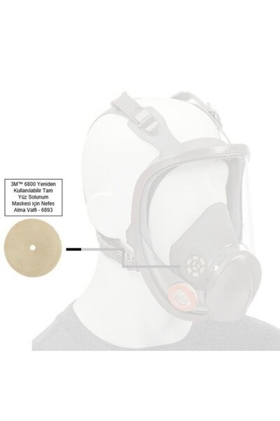 3M ™ Yeniden Kullanılabilir Tam Yüz Solunum Maskesi 6000 Serisi için Nefes Al...