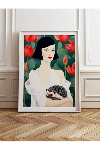 HOMEPACK Single Wooden Framed Painting One Piece Poster Painting Tk/1071