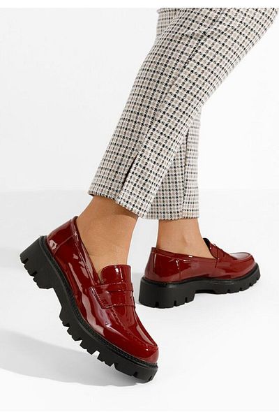 B T Shoes Mocasini cu talpa groasa Zampa grena