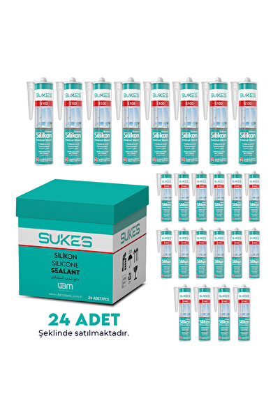 UBM Sukes Universal Şeffaf Silikon 280 gr 24’lü Paket