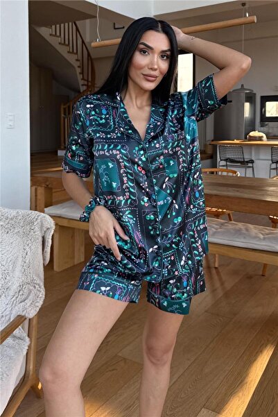COCCOLARSI Colori Del Mondo Saten Kısa Pijama Takımı CDM1507